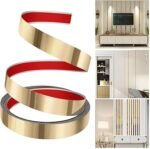 Golden Metal Trim Wall Strip